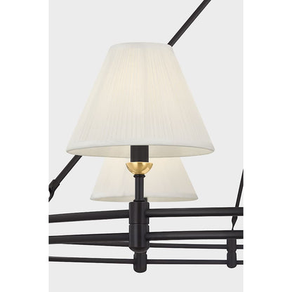Hudson Valley Lighting Howard 9 Light 50" Wide Chandelier with Silk Shades