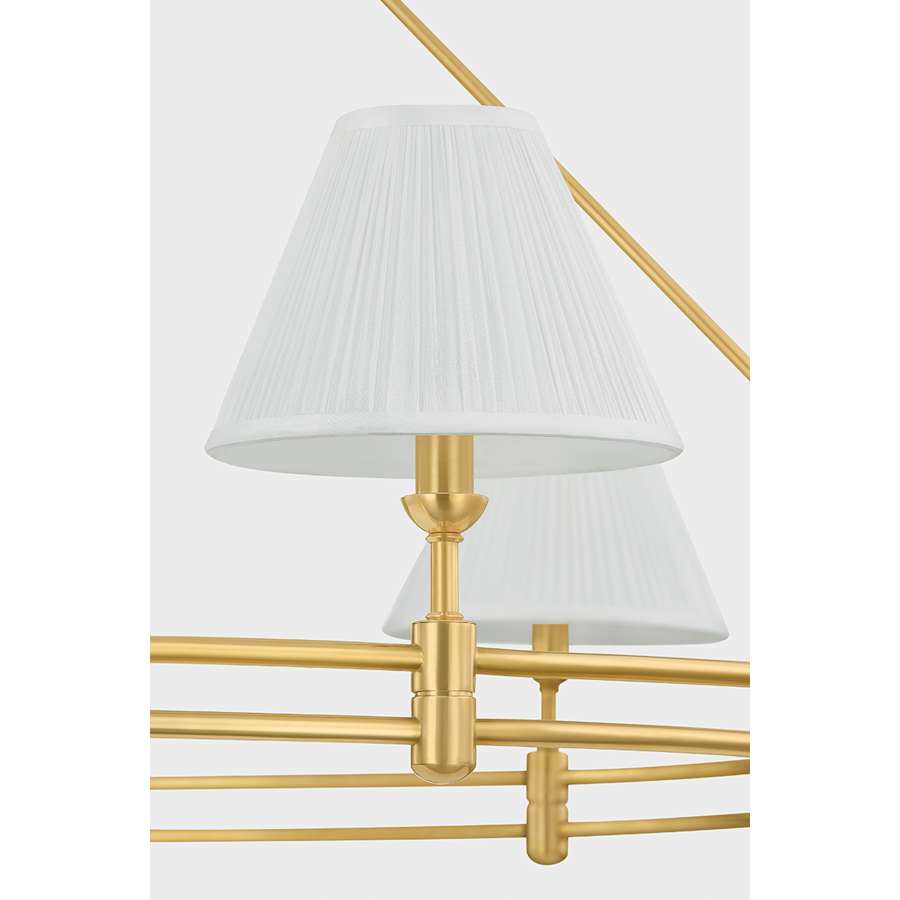 Hudson Valley Lighting Howard 9 Light 50" Wide Chandelier with Silk Shades