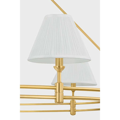 Hudson Valley Lighting Howard 9 Light 50" Wide Chandelier with Silk Shades