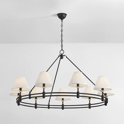 Hudson Valley Lighting Howard 9 Light 50" Wide Chandelier with Silk Shades