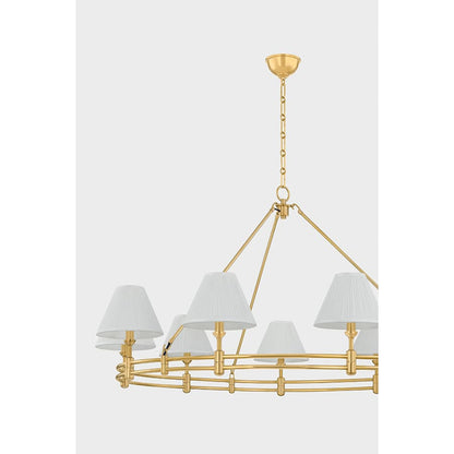 Hudson Valley Lighting Howard 9 Light 50" Wide Chandelier with Silk Shades