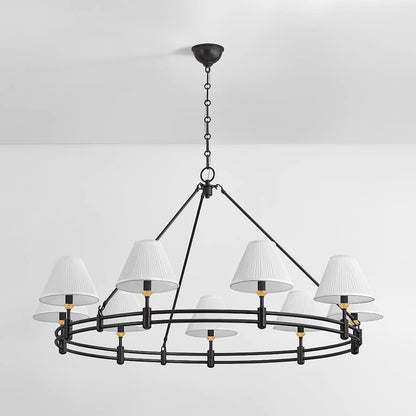 Hudson Valley Lighting Howard 9 Light 50" Wide Chandelier with Silk Shades