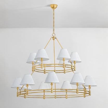 Hudson Valley Lighting Howard 15 Light 50" Wide Chandelier with Silk Shades