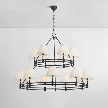 Hudson Valley Lighting Howard 15 Light 50" Wide Chandelier with Silk Shades