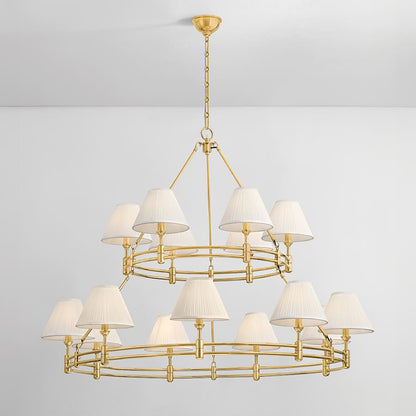 Hudson Valley Lighting Howard 15 Light 50" Wide Chandelier with Silk Shades