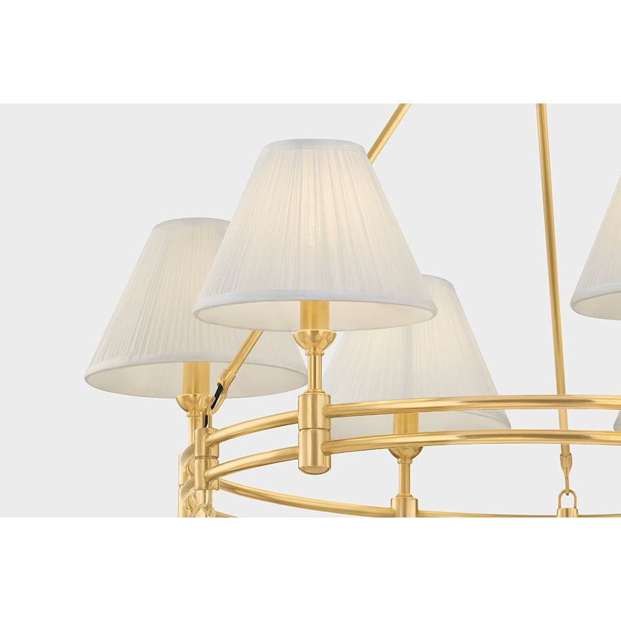 Hudson Valley Lighting Howard 15 Light 50" Wide Chandelier with Silk Shades