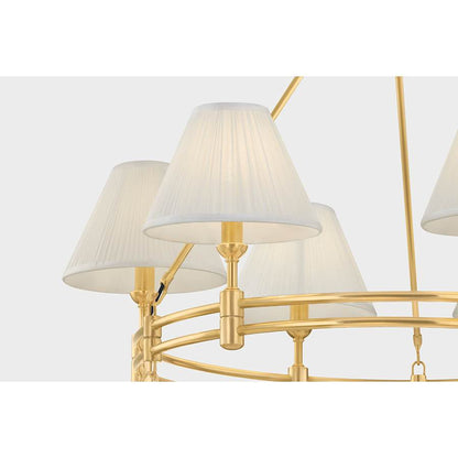 Hudson Valley Lighting Howard 15 Light 50" Wide Chandelier with Silk Shades