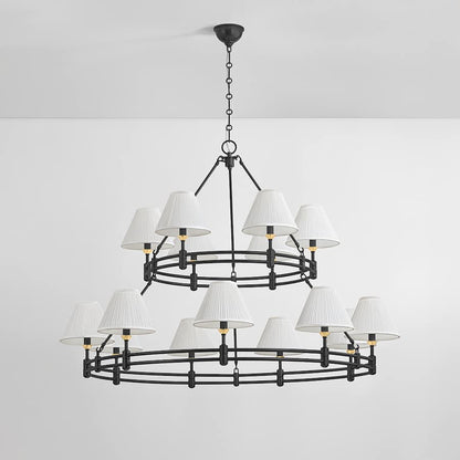 Hudson Valley Lighting Howard 15 Light 50" Wide Chandelier with Silk Shades