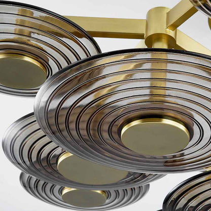 Hudson Valley Lighting Griston 9 Light 44" Wide LED Semi-Flush Bowl Ceiling Fixture