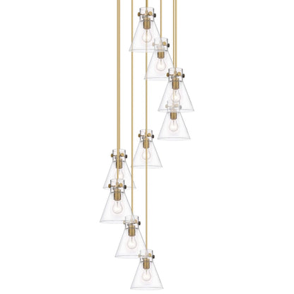 Innovations Lighting Newton Cone 9 Light 23" Wide Multi Light Pendant