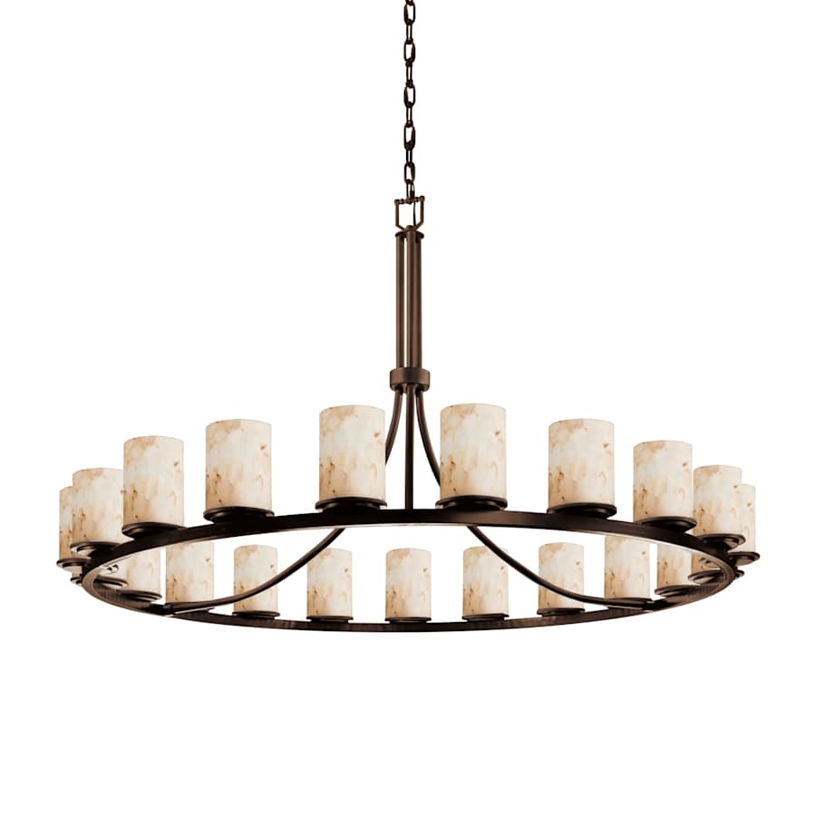 Justice Design Group Alabaster Rocks 60" Wide Ring Chandelier