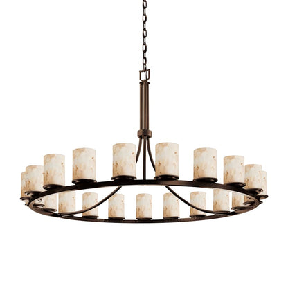 Justice Design Group Alabaster Rocks 60" Wide Ring Chandelier