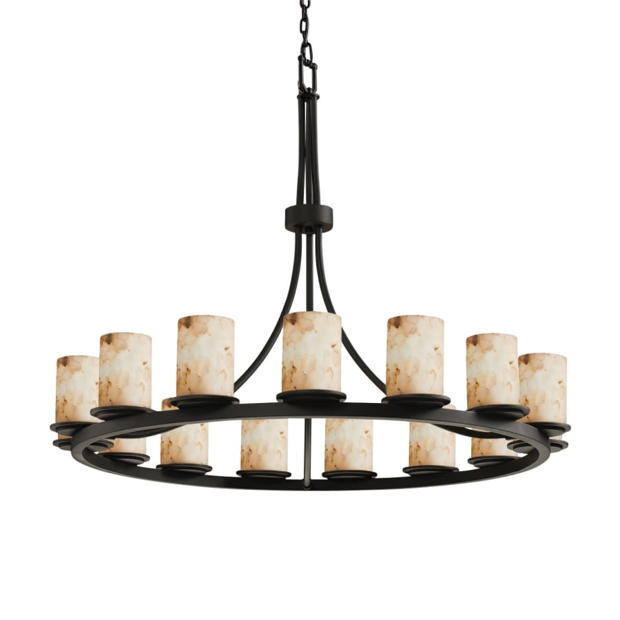 Justice Design Group Alabaster Rocks 60" Wide Ring Chandelier