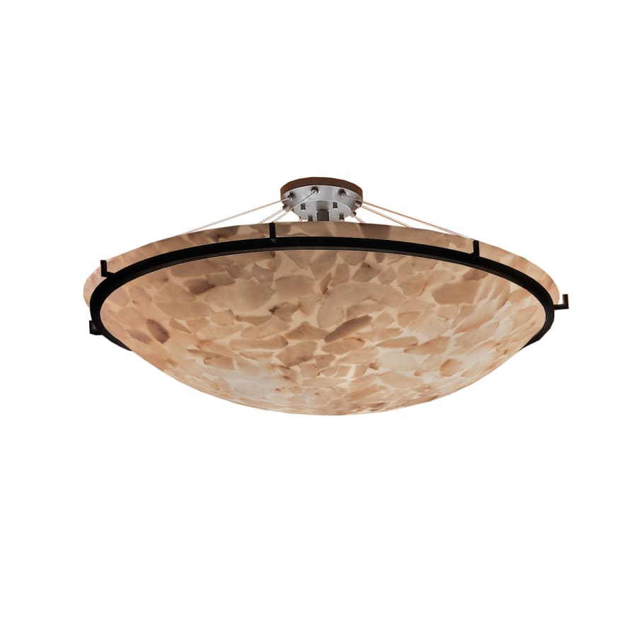 Justice Design Group Alabaster Rocks! 51" Wide LED Semi-Flush Bowl Ceiling Fixture