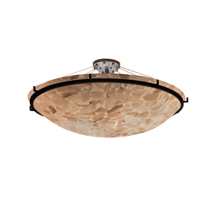 Justice Design Group Alabaster Rocks! 51" Wide LED Semi-Flush Bowl Ceiling Fixture