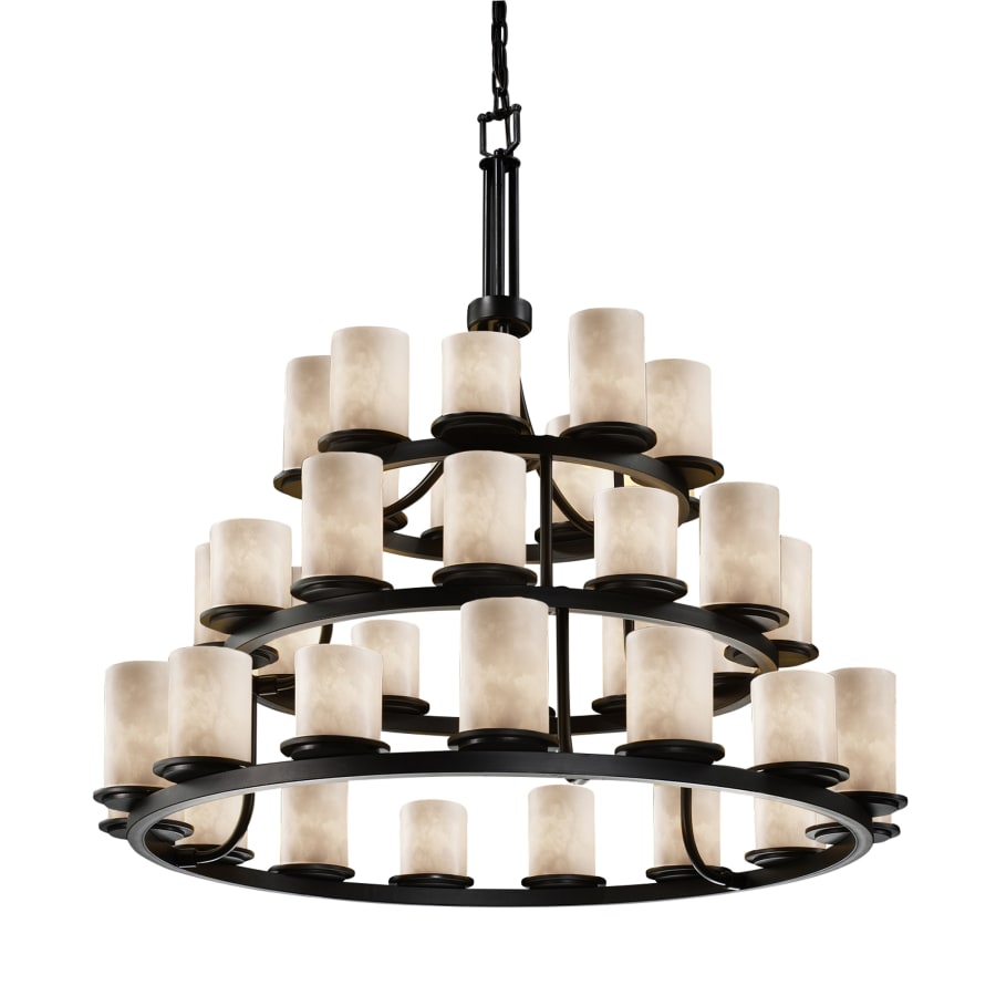 Justice Design Group Dakota 36 Light 3-Tier Ring Chandelier from the Clouds Collection