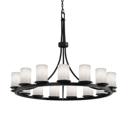 Justice Design Group Dakota 21 Light Ring Chandelier from the Clouds Collection