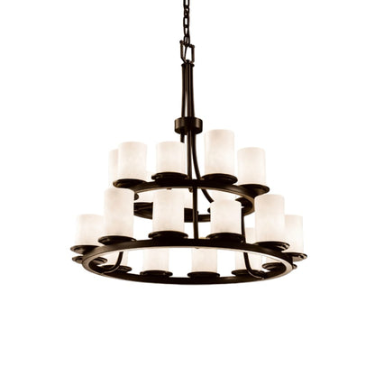 Justice Design Group Clouds 21 Light 2 Tier Chandelier