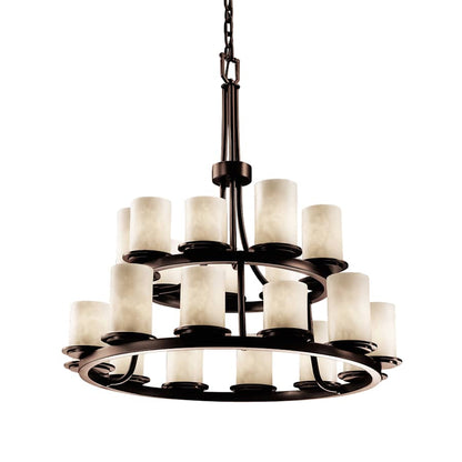 Justice Design Group Clouds 33" Wide Ring Chandelier