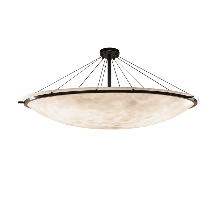 Justice Design Group Clouds 75" Wide Ring LED Single Tier Bowl Shaped Chandelier