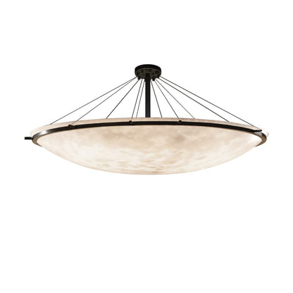 Justice Design Group Clouds 75" Wide Ring 16 Light Single Tier Bowl Shaped Chandelier
