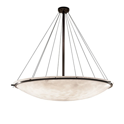 Justice Design Group Clouds 75" Wide Ring LED Bowl Shaped Multi Light Pendant