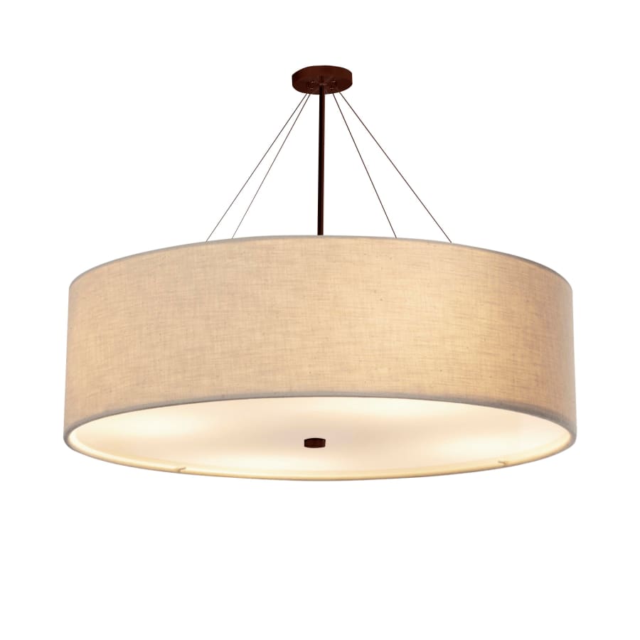 Justice Design Group Classic 12 Light 60" Wide Drum Chandelier with Cream Shade