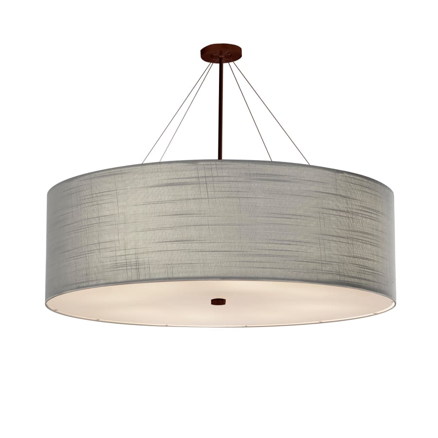 Justice Design Group Classic 12 Light 60" Wide Drum Chandelier with Gray Shade