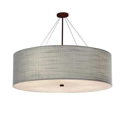 Justice Design Group Classic 12 Light 60" Wide Drum Chandelier with Gray Shade