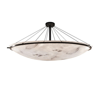 Justice Design Group Lumenaria 75" Wide Ring LED Single Tier Bowl Shaped Chandelier