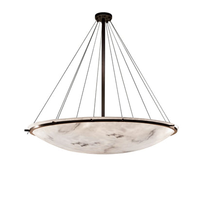 Justice Design Group Lumenaria 75" Wide Ring LED Bowl Shaped Multi Light Pendant