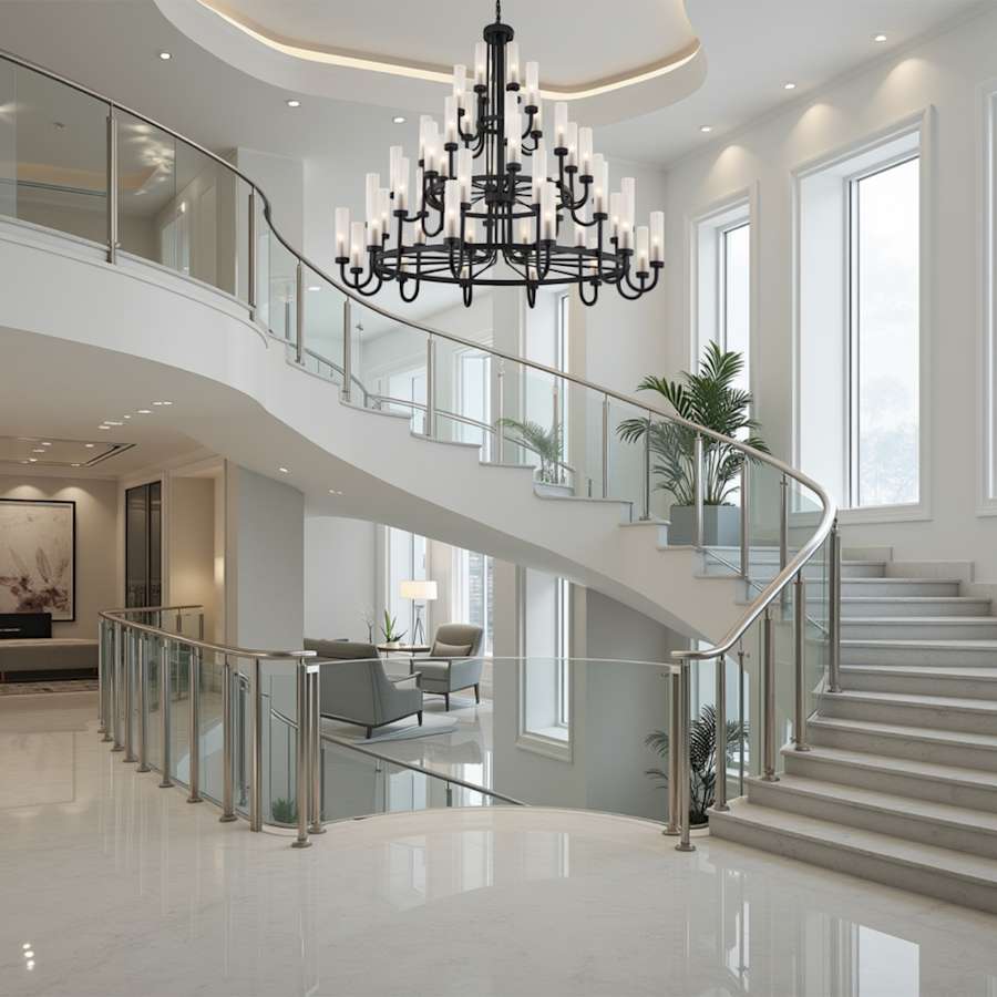 Justice Design Group Anchor 48 Light 61" Wide Pillar Candle Style Chandelier