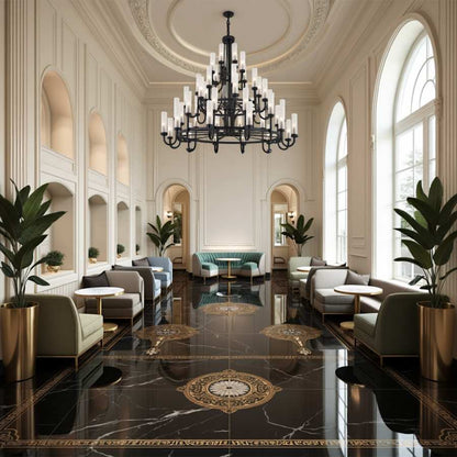 Justice Design Group Anchor 48 Light 61" Wide Pillar Candle Style Chandelier