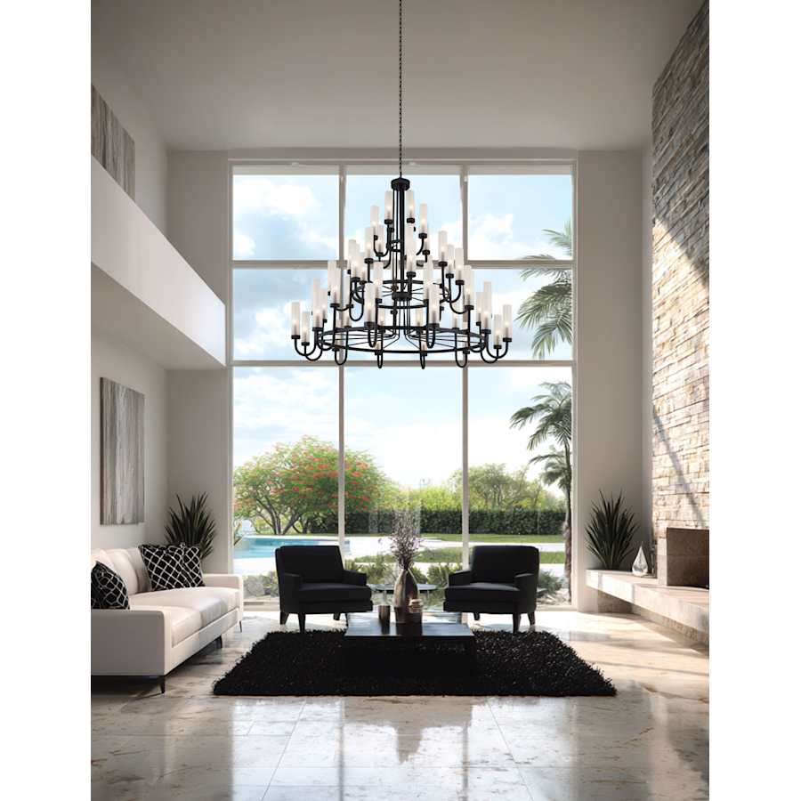 Justice Design Group Anchor 48 Light 61" Wide Pillar Candle Style Chandelier