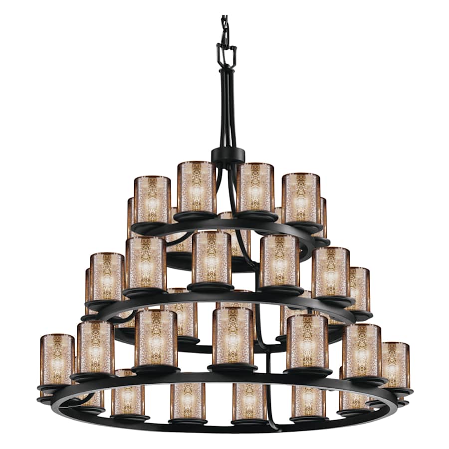 Justice Design Group Fusion 42" Wide Ring Chandelier