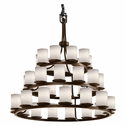 Justice Design Group Fusion 42" Wide Ring Chandelier
