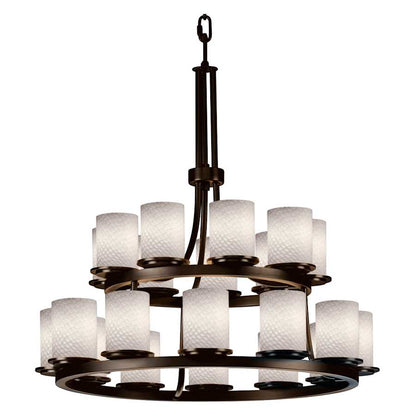 Justice Design Group Fusion 33" Wide Ring Chandelier