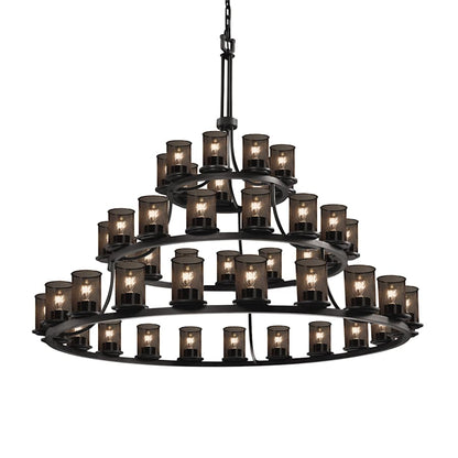 Justice Design Group Wire Mesh 45 Light 60" Wide Ring Chandelier