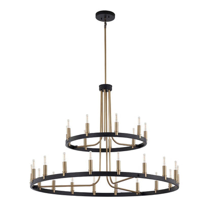 Justice Design Group Clayton 27 Light 42" Wide Ring Chandelier