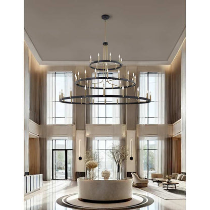 Justice Design Group Clayton 45 Light 60" Wide Ring Chandelier