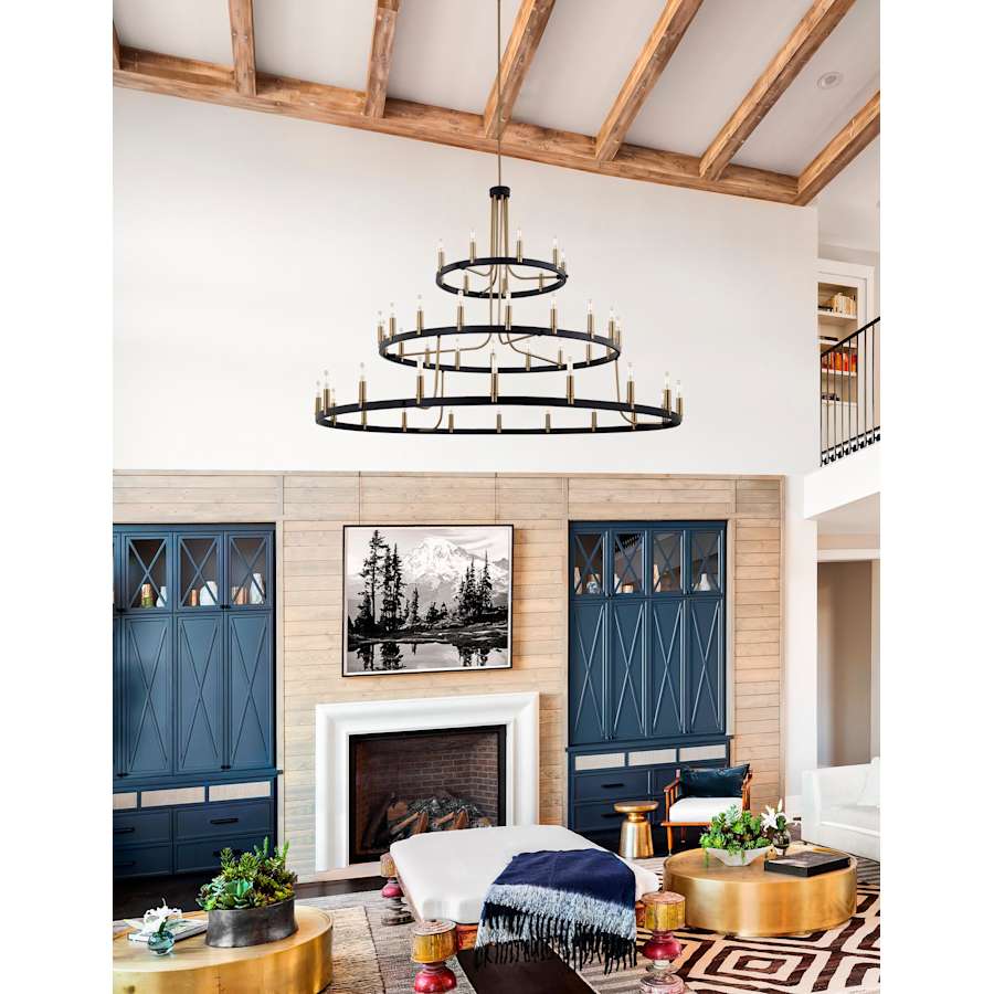 Justice Design Group Clayton 45 Light 60" Wide Ring Chandelier