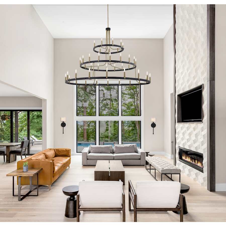 Justice Design Group Clayton 45 Light 60" Wide Ring Chandelier