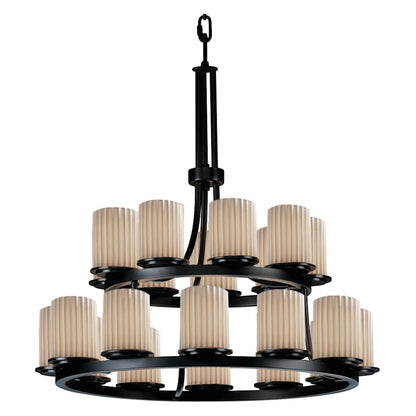 Justice Design Group Limoges 33" Wide Ring Chandelier