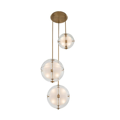 Kalco Sussex 12 Light 44" Wide LED Multi Light Pendant - (1) 14" and (2) 18" Spheres