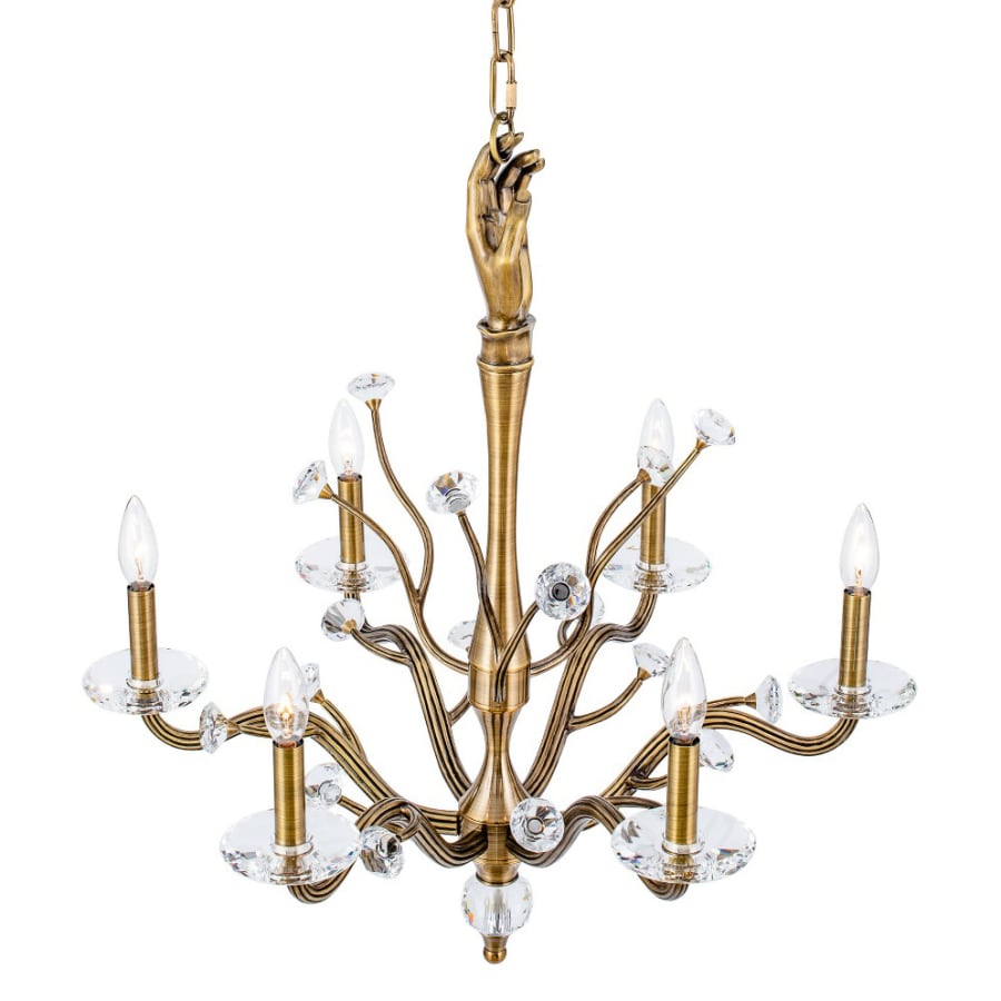 Kalco Venus 6 Light 26" Wide Crystal Candle Style Chandelier