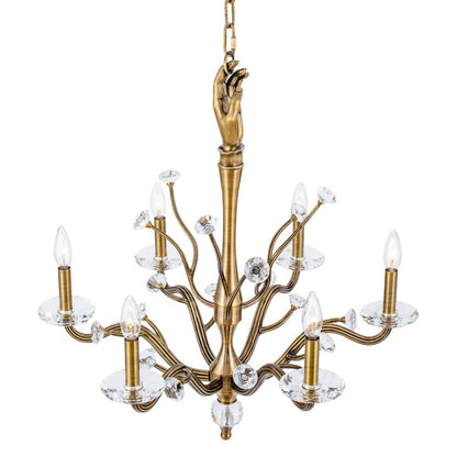 Kalco Venus 6 Light 26" Wide Crystal Candle Style Chandelier