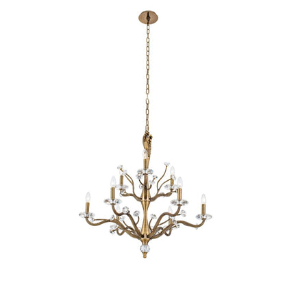 Kalco Venus 9 Light 32" Wide Crystal Candle Style Chandelier