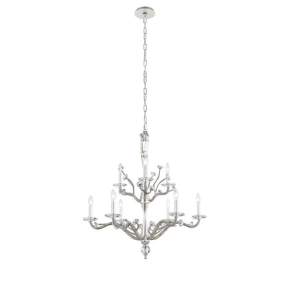 Kalco Venus 9 Light 32" Wide Crystal Candle Style Chandelier