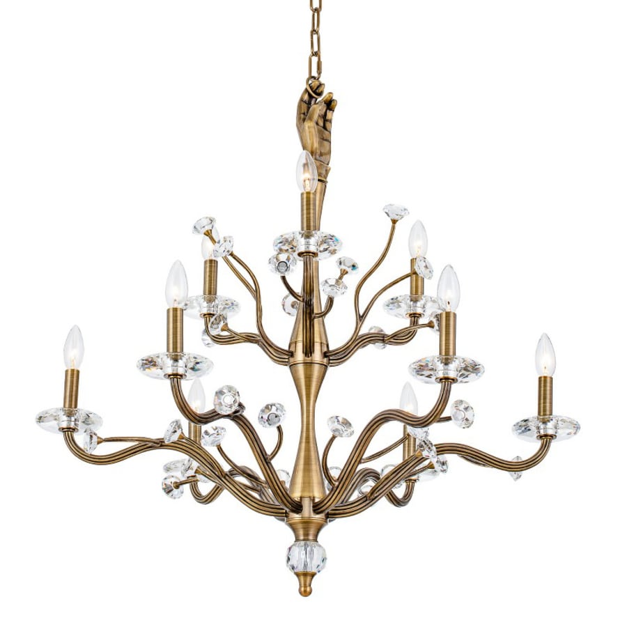 Kalco Venus 9 Light 32" Wide Crystal Candle Style Chandelier