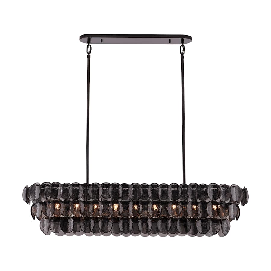 Kalco Uroko 9 Light 16" Wide Linear Chandelier